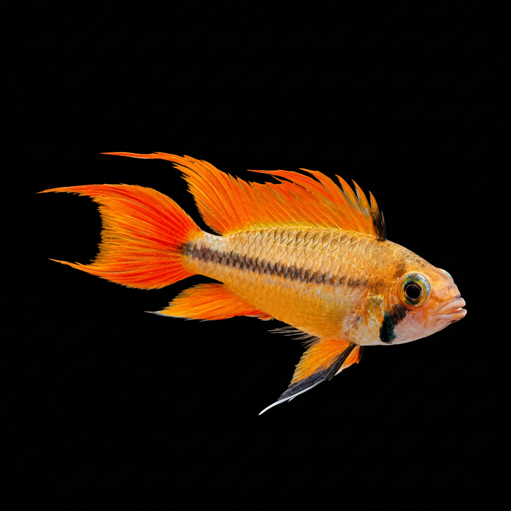 Healthy Apistogramma cacatuoides (Cockatoo Cichlid) photographed at Nero Labs