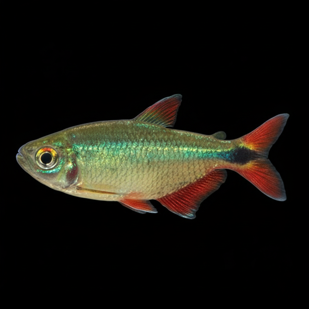 Healthy Buenos Aires Tetra (Hyphessobrycon anisitsi) photographed at Nero Labs
