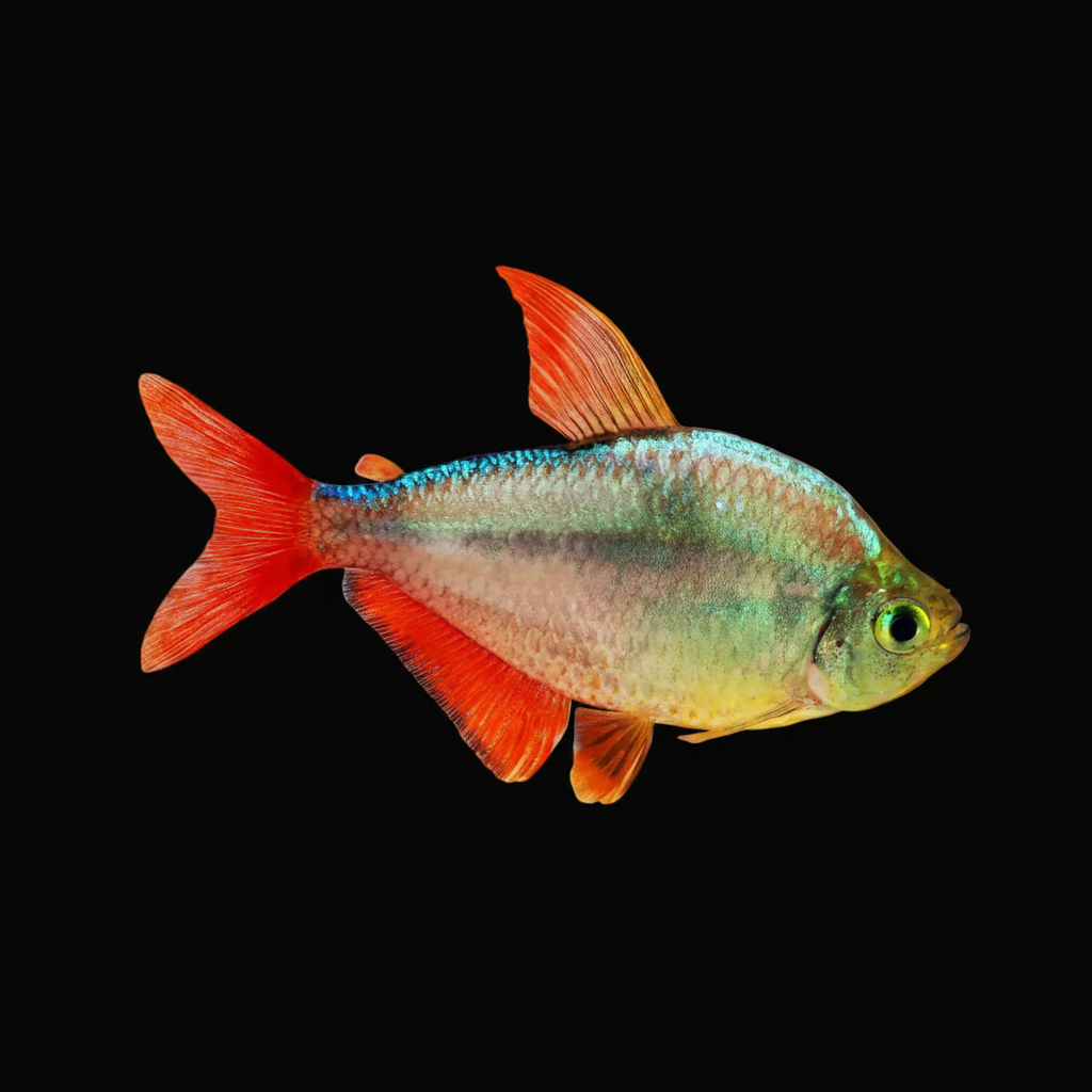 Healthy Colombian Tetra (Hyphessobrycon columbianus) photographed at Nero Labs
