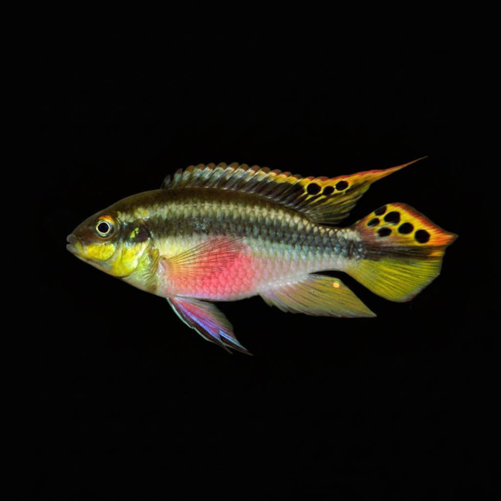 Healthy Kribensis (Pelvicachromis pulcher) photographed at Nero Labs