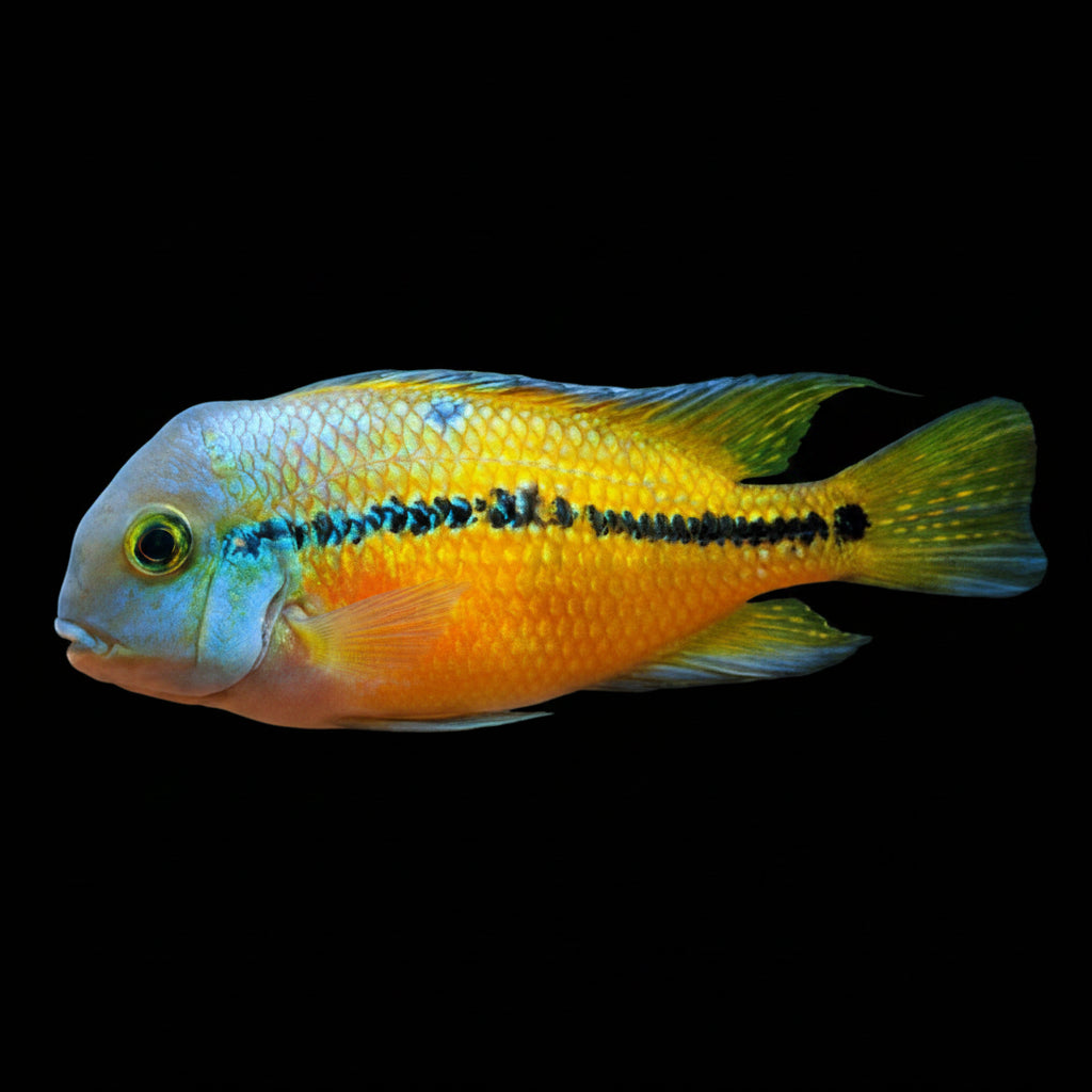 Healthy Macaw Cichlid (Hypsophrys nicaraguensis) photographed at Nero Labs