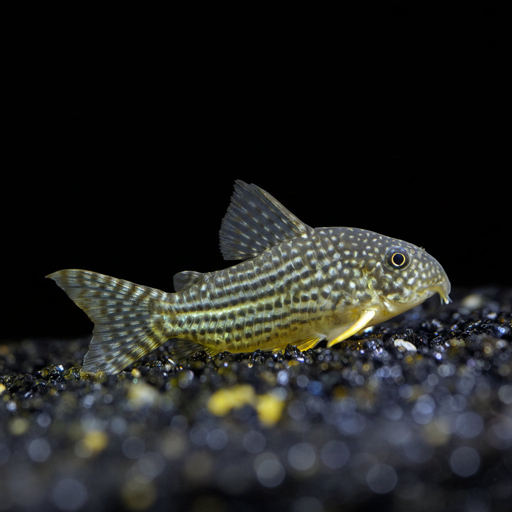 Healthy Sterbai Corydora (Corydoras sterbai) photographed at Nero Labs
