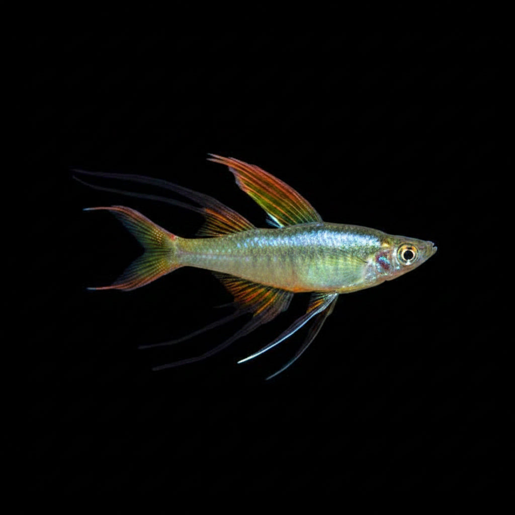 Healthy Threadfin Rainbowfish (Iriatherina werneri) photographed at Nero Labs