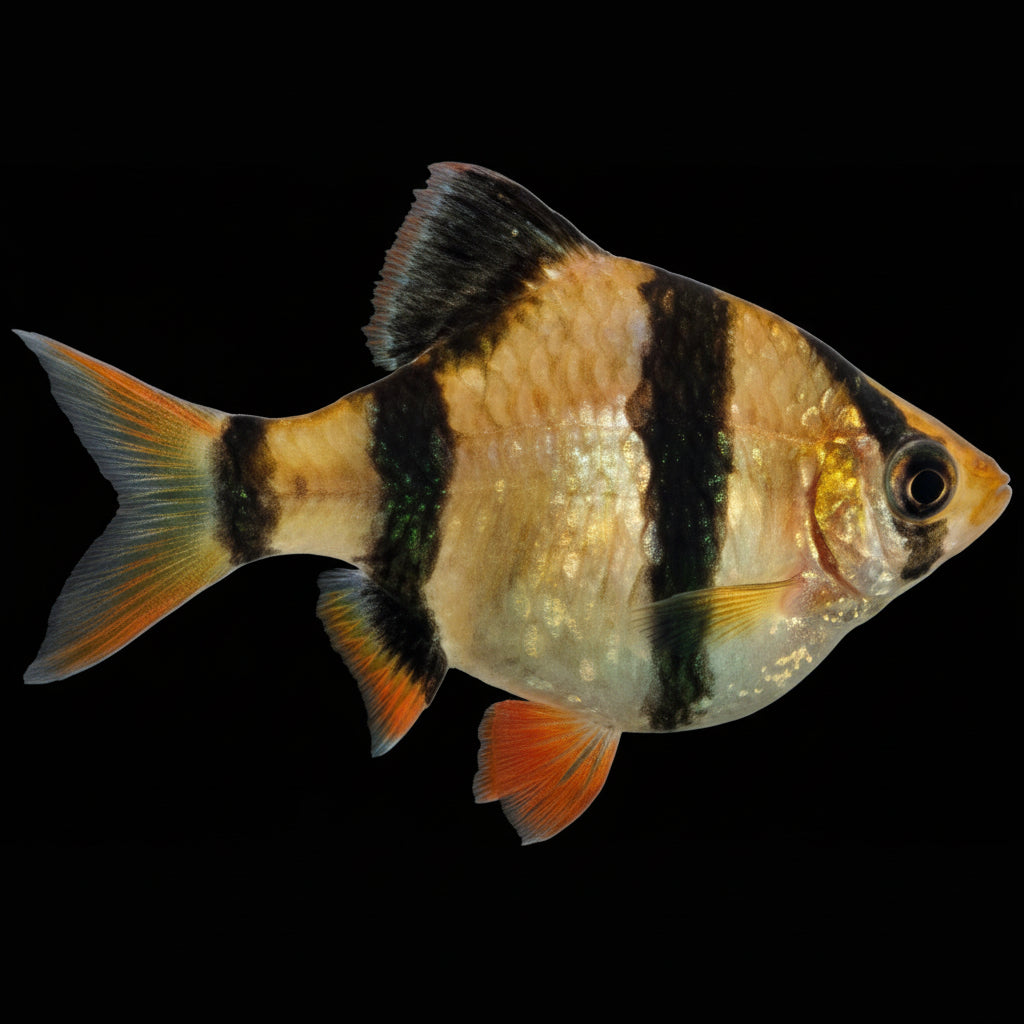 Healthy Tiger Barb (Puntigrus tetrazona) photographed at Nero Labs