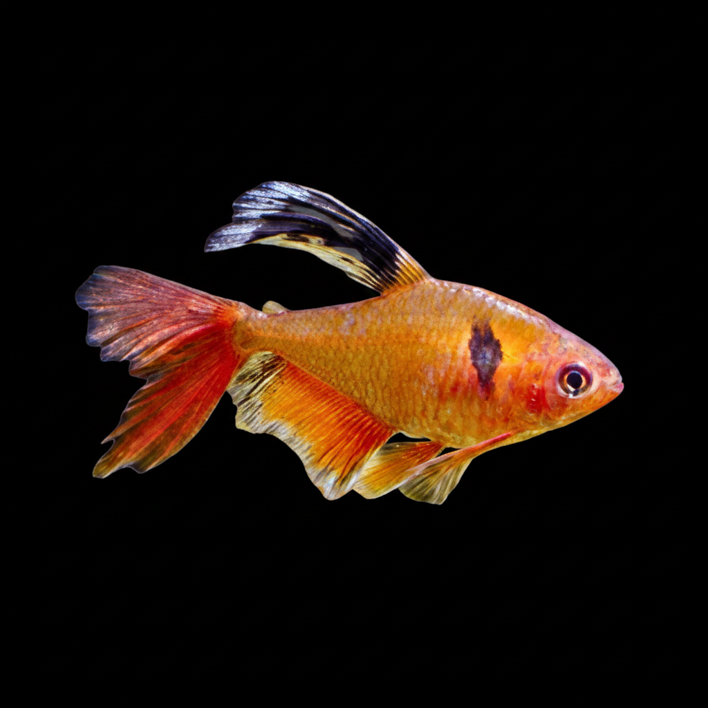 Healthy Veiltail Serpae Tetra (Hyphessobrycon eques) photographed at Nero Labs
