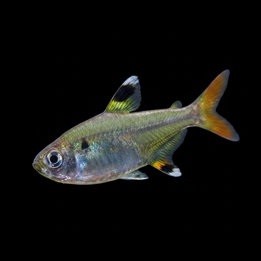 Healthy X-Ray Tetra (Pristella maxillaris) photographed at Nero Labs