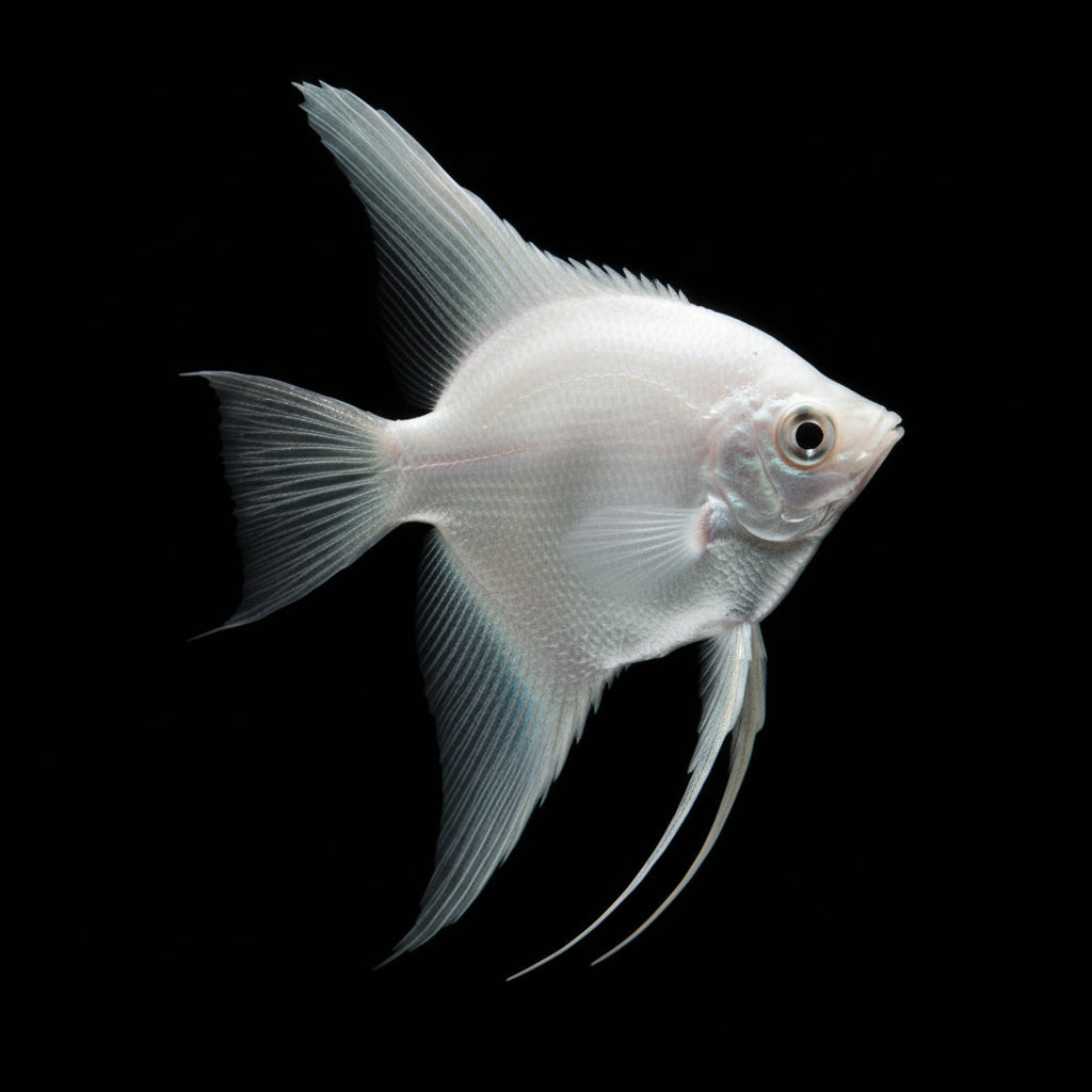 Platinum Angelfish | Juvenile | 2-3 cm | Pack of 4 | Total Delivered Price ₹1,499/-